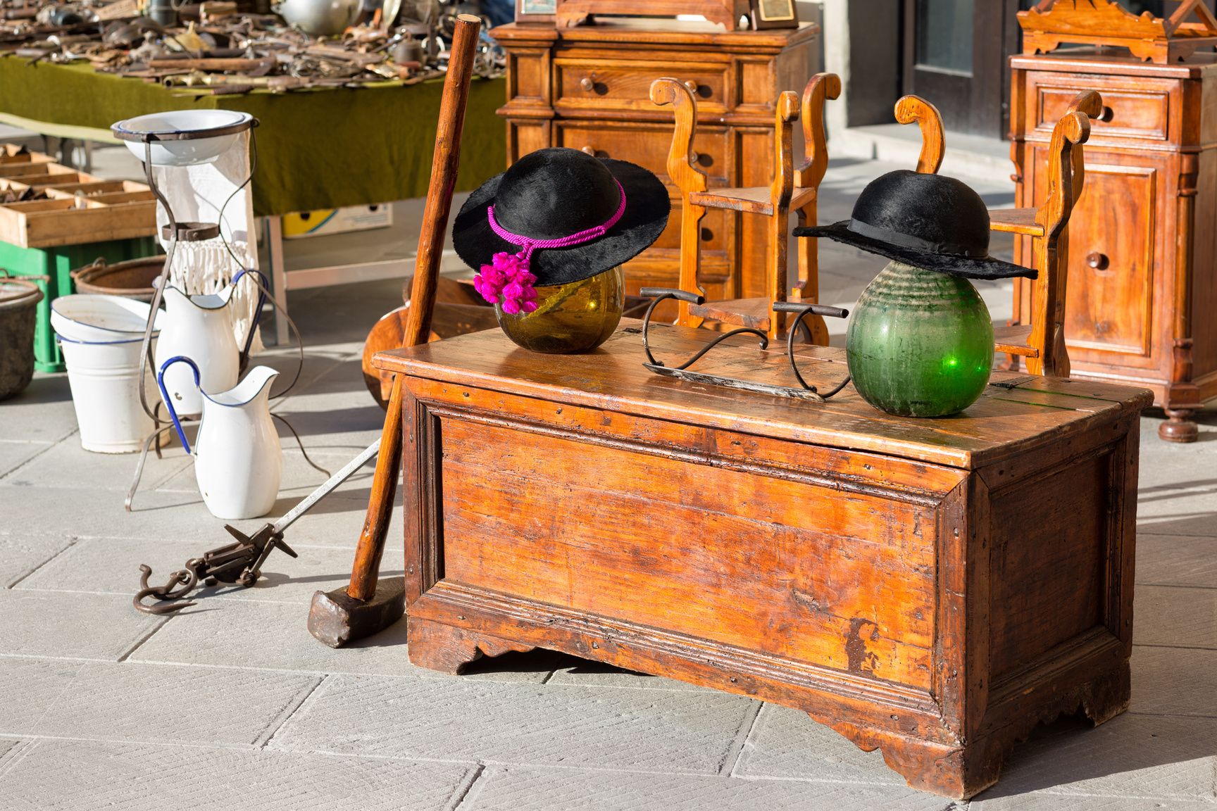 Knick Knack at a flea market, Tuscany Italy